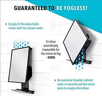ToiletTree Products Deluxe Fogless Shower Mirror ToiletTree Products Deluxe Fogless Shower Mirror